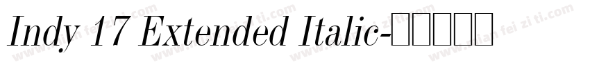 Indy 17 Extended Italic字体转换